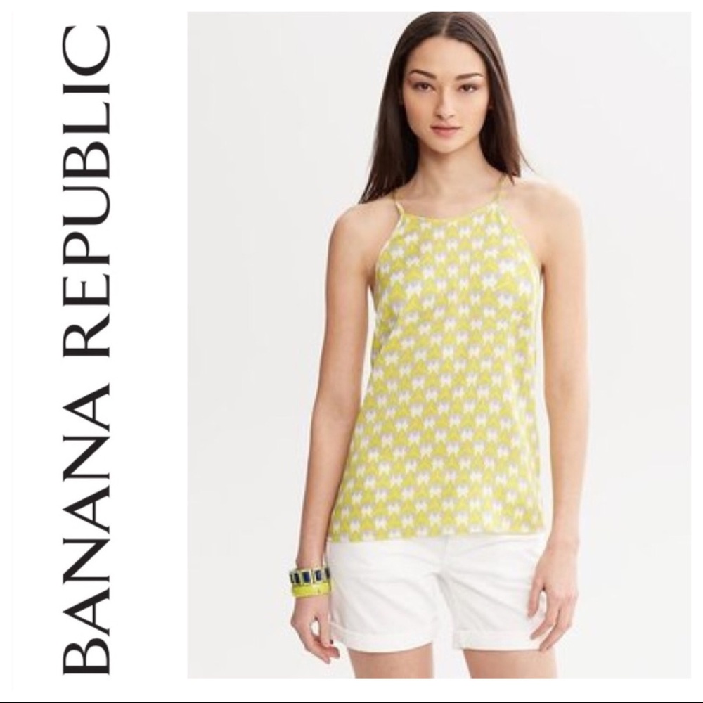 BANANA REPUBLIC X MILLY SILK TANK TOP MEDIUM